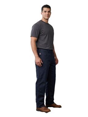 Carhartt FR Flame Resistant Loose Fit Canvas Work Pants Navy Blue 36x34 FRB159